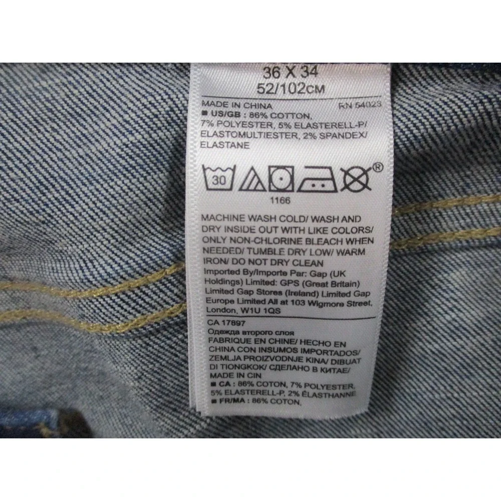 Banana Republic Mens 34x30 Rapid Movement Denim Straight Leg‎ Blue Jeans 7801